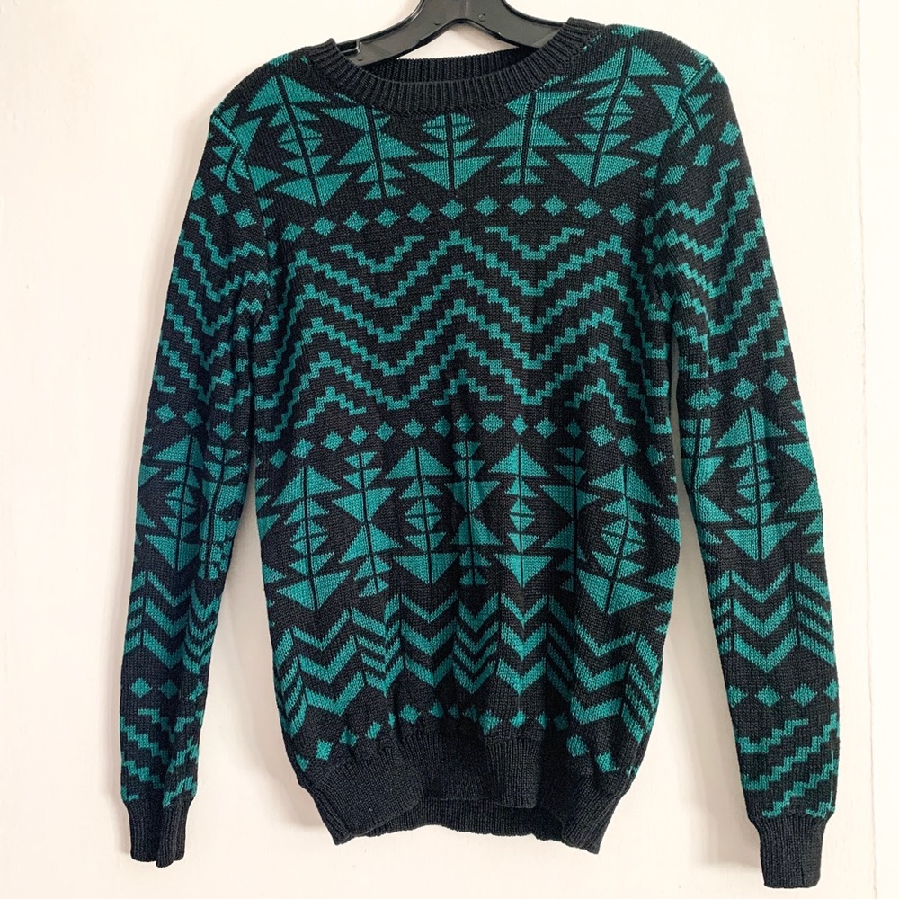 Forever 21 Geometric Pattern Sweater